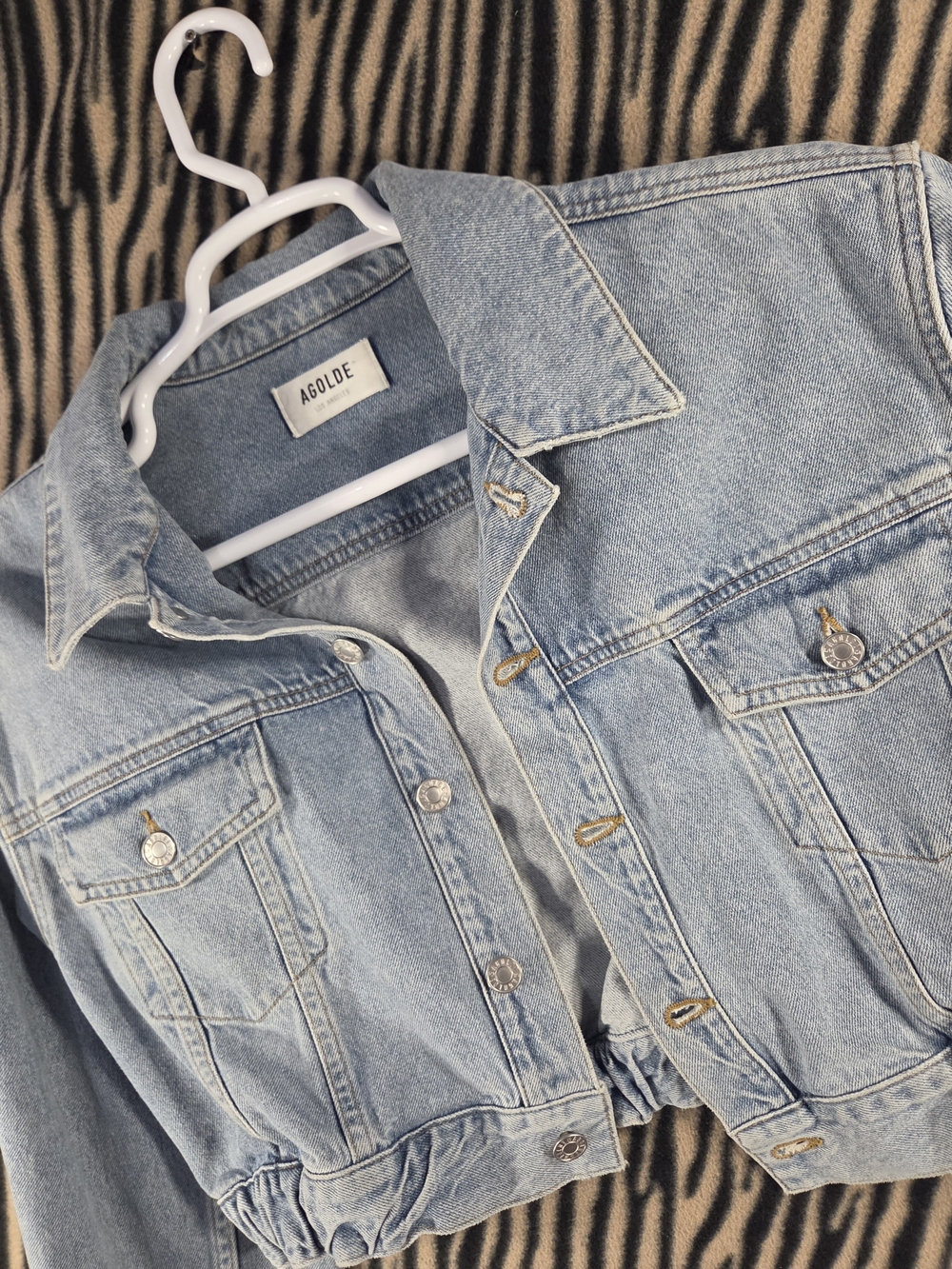 AGOLDE Palmer Cropped Denim Jacket Size M in Excellent Condition